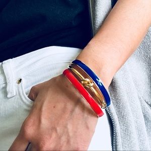 J. Crew Parisian Pair Thin Hand Enameled Bracelets